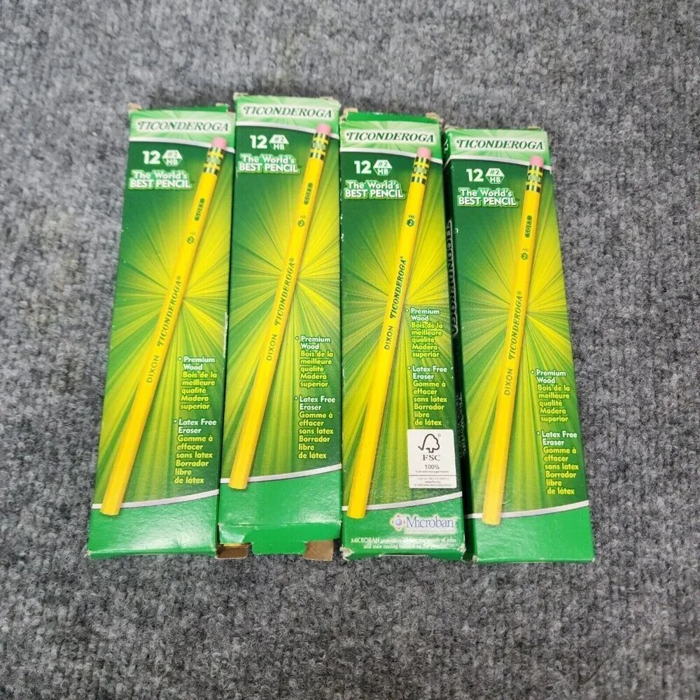 Ticonderoga Wood-Cased Pencils Unsharpened #2‎ HB Soft Yellow 47 Count
